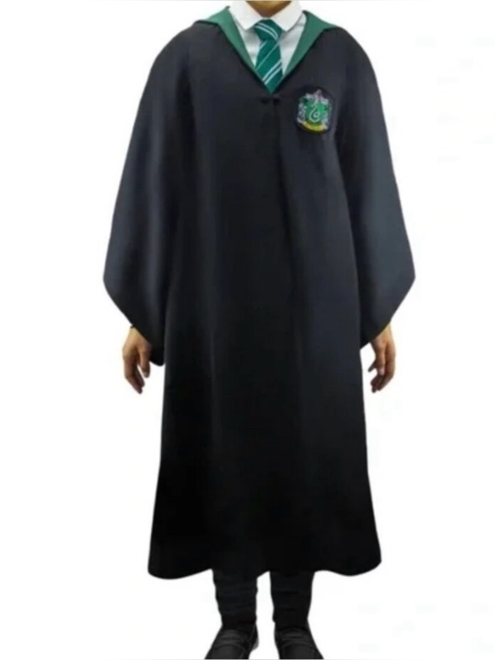 Wizarding World Of Harry Potter Slytherin KIDS Robe Deluxe Sz L 10/12 Embroidery